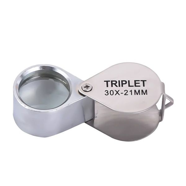 30x Folding Magnifier Reading Aid Compact and Portable