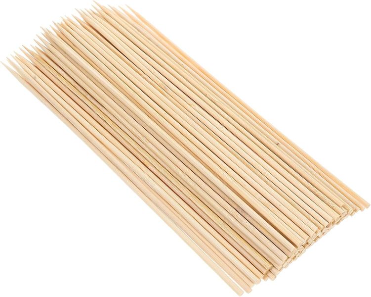 200 Pcs Skewers 3mm Thick Heavy-duty Roasting Sticks for Grilling Barbecue