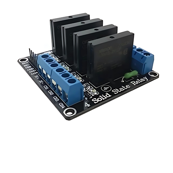 HKD 4-Channel Solid State Relay Board - 5V (Omron Relays 240V/2A with Fuse)