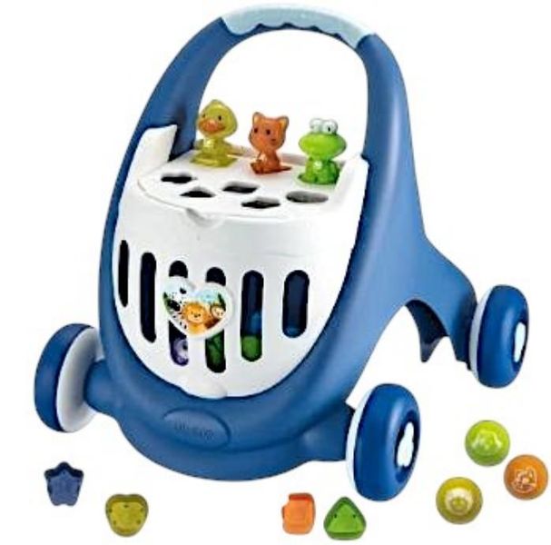 Baby Activity Walker Car - 3-in-1 Learning, Shape Sorting &amp; Gear Play