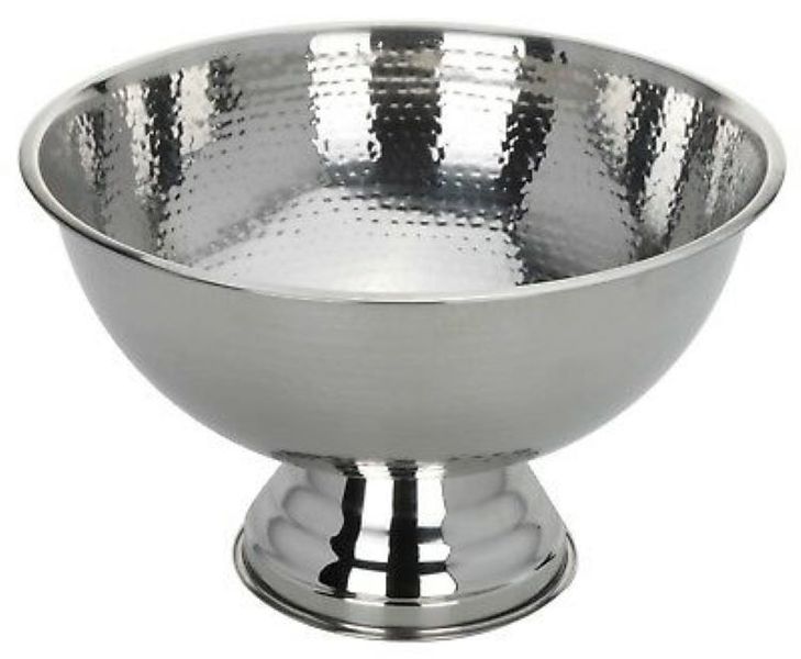Punch Bowl 40x24cm Stainless Steel Hammered