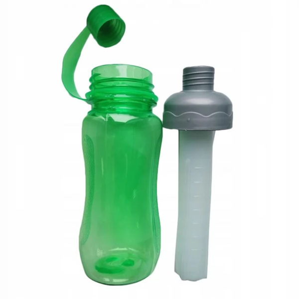 Green Water Bottle with Ice Stick