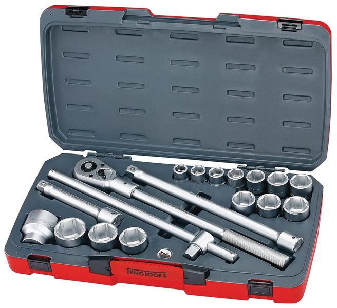 TengTools - 3/4" Drive Socket Set, 18 Piece - T3418-6