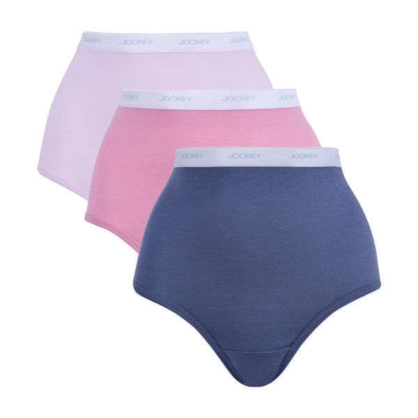 Jockey Women's 3 Pack Cotton Full Brief Underwear