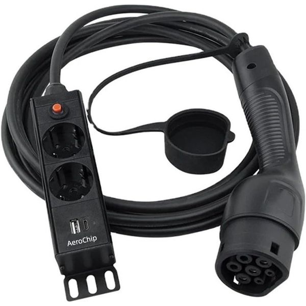 European Standard V2L EV Discharge Gun | 220V 16A with 5m Extension Cord