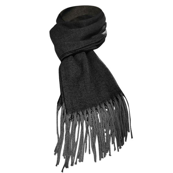 Mens reversible plain scarf - Grey