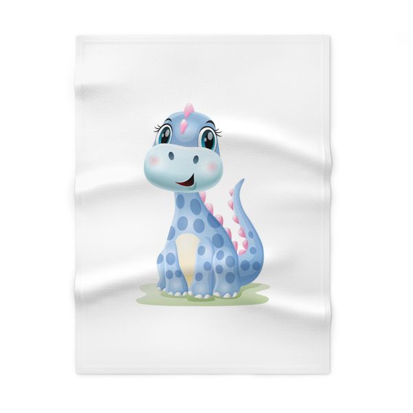 Blue Dino Baby Blanket 70x100cm
