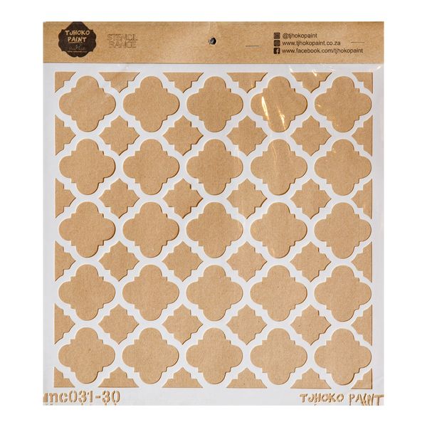 Tjhoko Paint Stencil - 30x30cm - Moroccan Tile 5