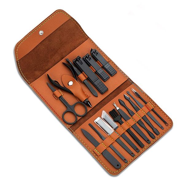 16 Piece High-Quality Manicure Set Nail Tools in a PU Leather Case