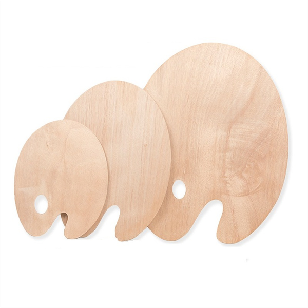 Wood Palette Wooden Oval Painting Palette Palette with Thumb Hole