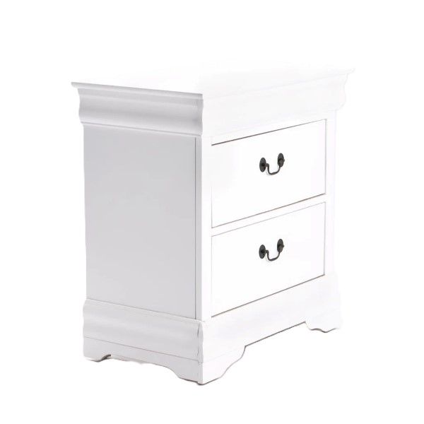 2 Drawer Pedestal Brown And White