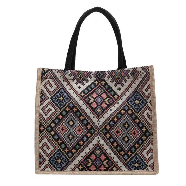 Boho Ethnic Woven Multicolour Tote Bag - 1 Piece
