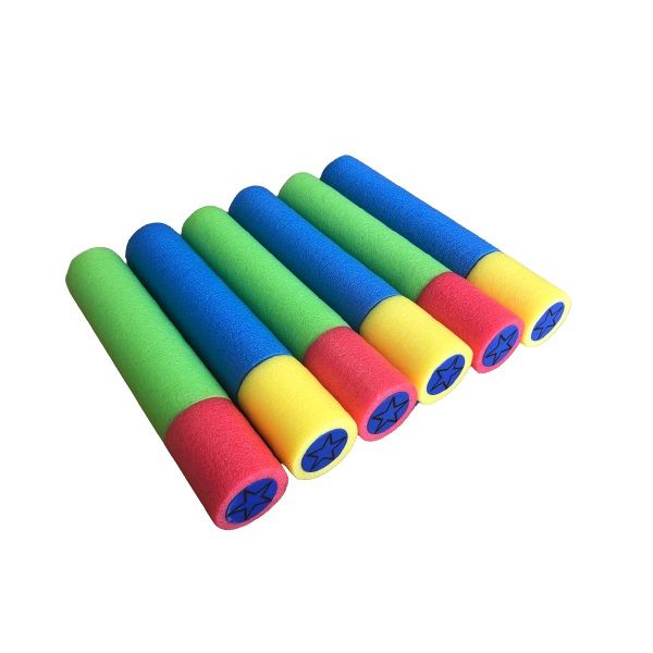 Foam Tube Water Blaster Pool Guns - 25cm Assorted Colours (Set of 2)