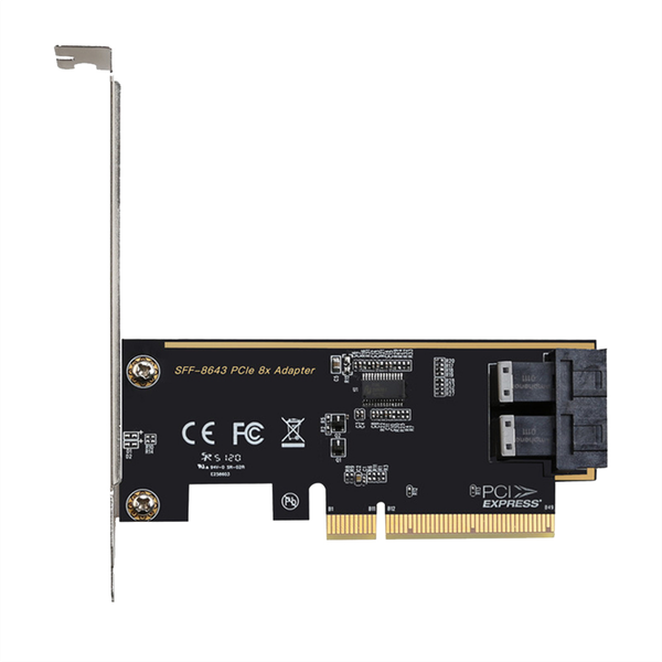 PCIE 8X to 2 Ports U.2 Adapter Card NVMe SSD PCIE X8 Expansion Card