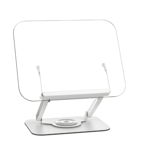 Clear Acrylic Rotating Book &amp; Laptop, Tablet Stand Desk Organizer &amp; Riser