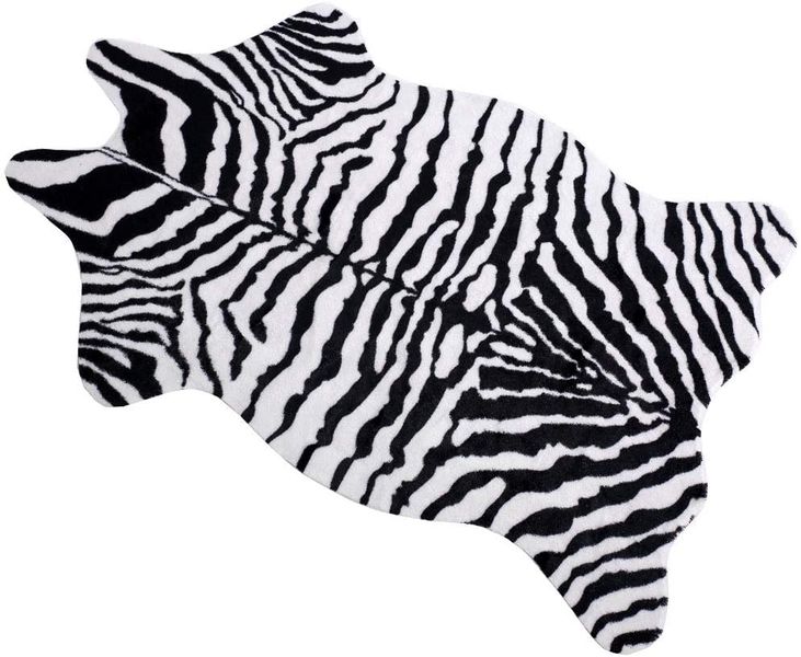 Faux Zebra Print Rug