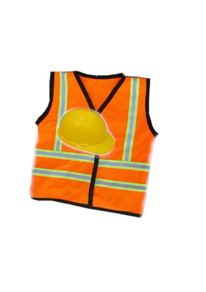 Construction Vest with Helmet - Yellow - 18-24 Months