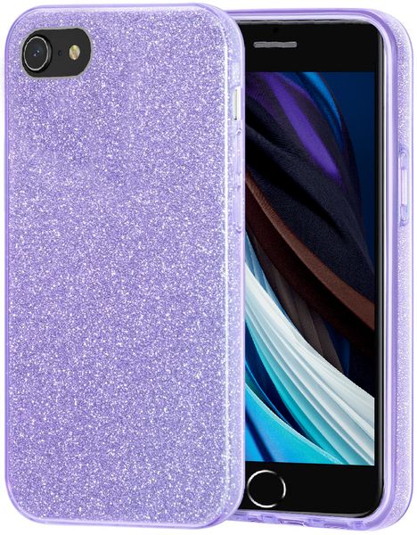 Tekron Glitter Sparkle Bling Case for iPhone SE / 8 / 7 - Purple