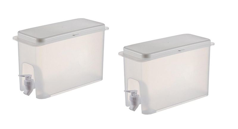 3.5L Multifunction Water Dispenser Refrigerator Beverage Container - 2 Pcs