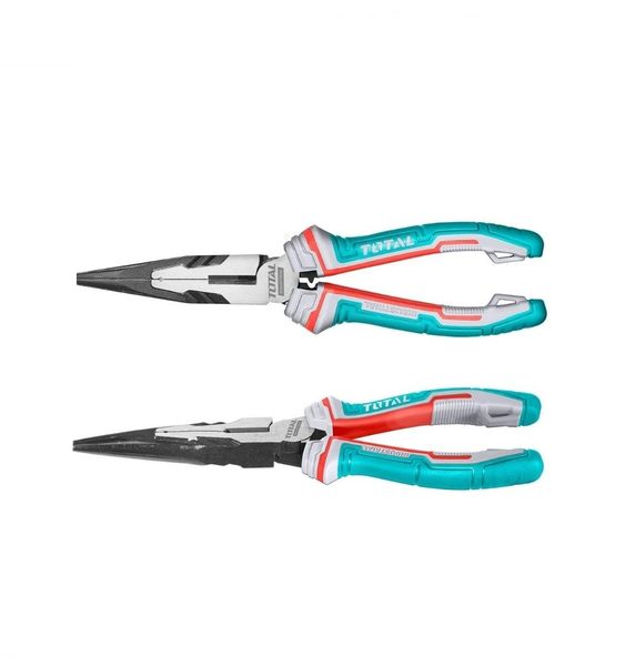 Total High Leverage Long Nose Pliers Cr-V 8"/200Mm