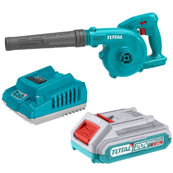 Total Tools - Cordless Blower (20V) with 2.0Ah Battery and Charger