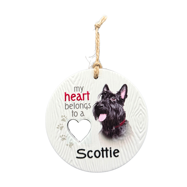 Piece of my Heart Ceramic Plaque - Scottish Terrier