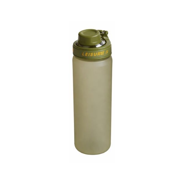 Reusable Sports Water Bottle with Flip Lid - Olive Green