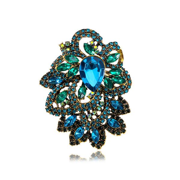 Teal Swan Crystal Brooch image