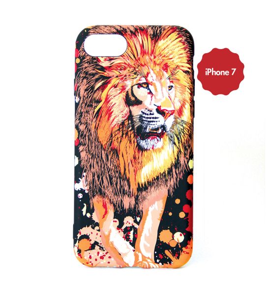 AGNT - Photographic Print Soft TPU Case - Lion - Iphone 7/8