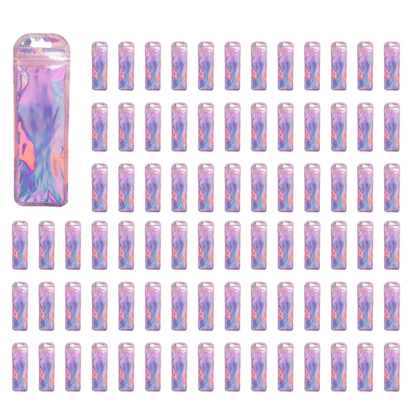 100Pc Resealable Holographic Pen Bags For Pen Sealable Storage Bag