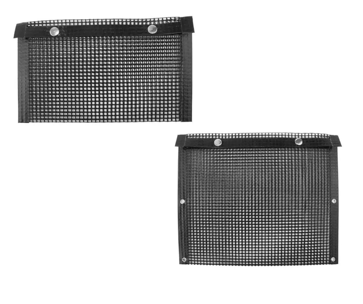 2 Pack Braai Mesh Grill Bags Pouch with Snap Button Non Stick Reusable Camp