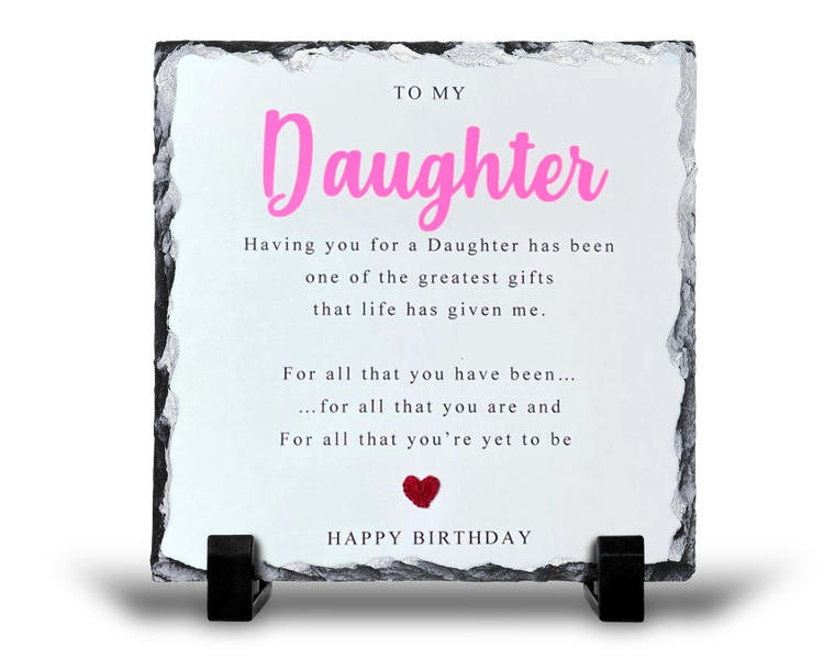 To My Daughter Happy Birthday Gift Rock Slate
