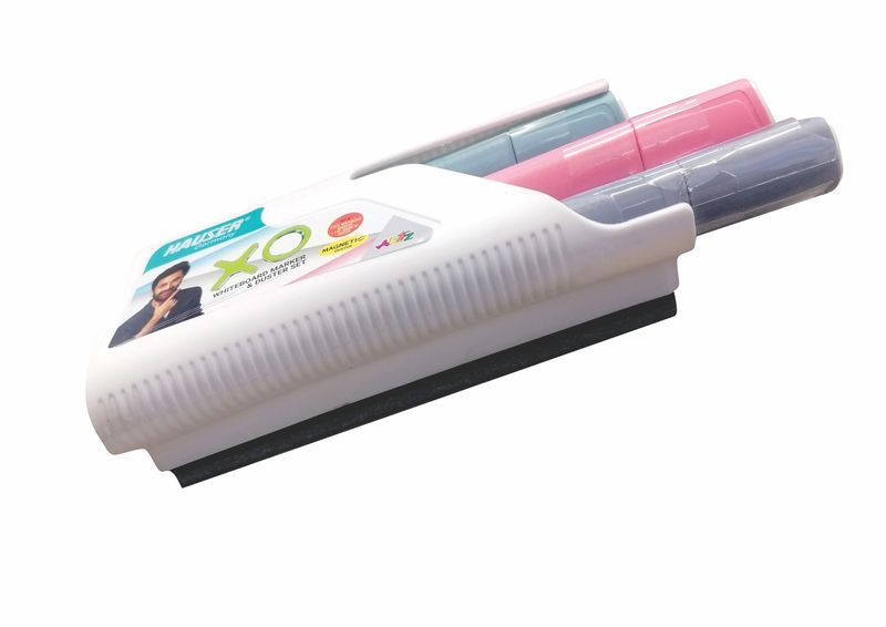 Hauser XO White Board Markers &amp; Duster Set