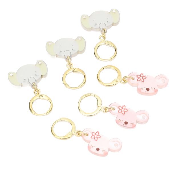 Plastic Locking Knit Markers 6Pcs Animal Pattern