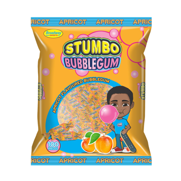 Stumbo Bubblegum Apricot Flavoured 100 Pieces