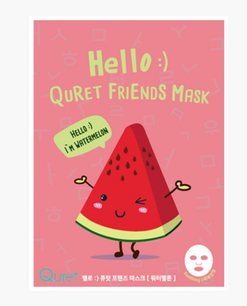 Quret Hello Friends Mask, Watermelon