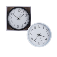 Round Plastic Wall Clock - Pack of 2
