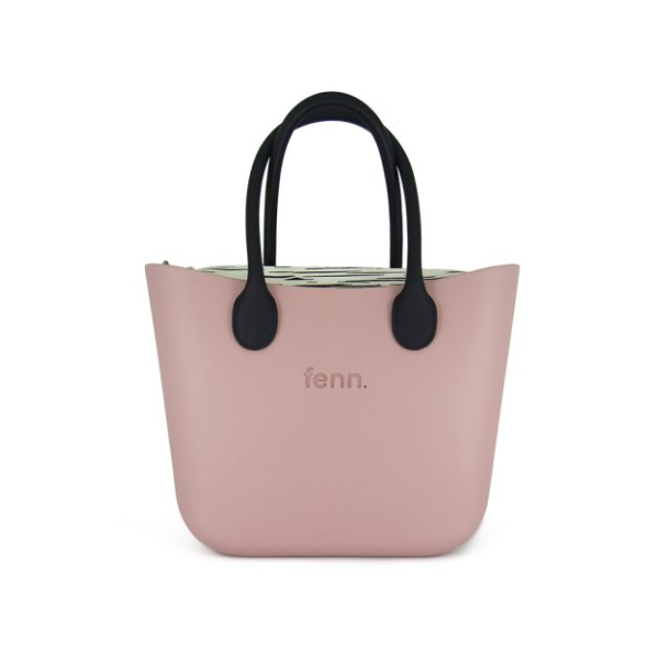 fenn. Original Collection Pink with Silver Zip And Black Round Handle