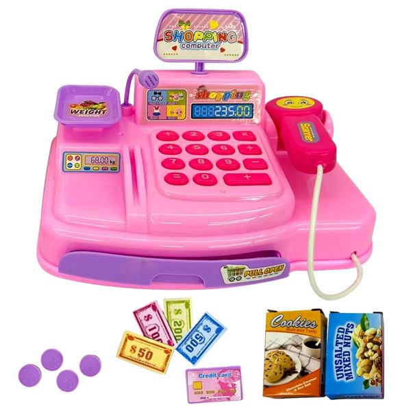 Cash Register Playset - Kids Shopping Pretend Play - Toys for Toddlers