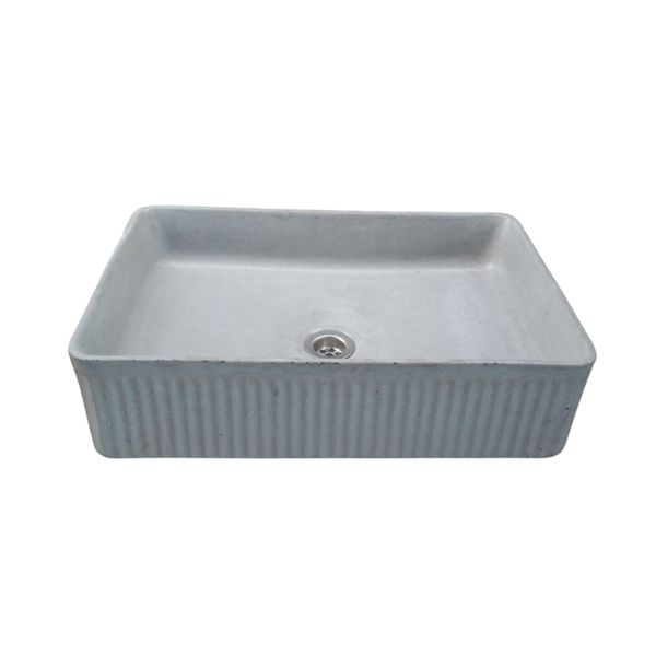 The Abalone Grey Bespoke Concrete Sink 50 x 34 x 13cm