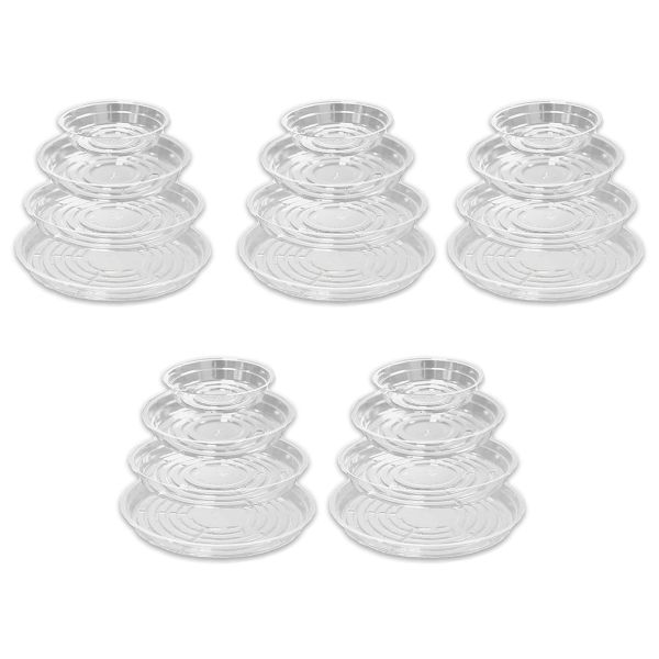 20 Pieces Plant Saucer Tray Flower Plant Pots Saucers for Indoors Outdoor