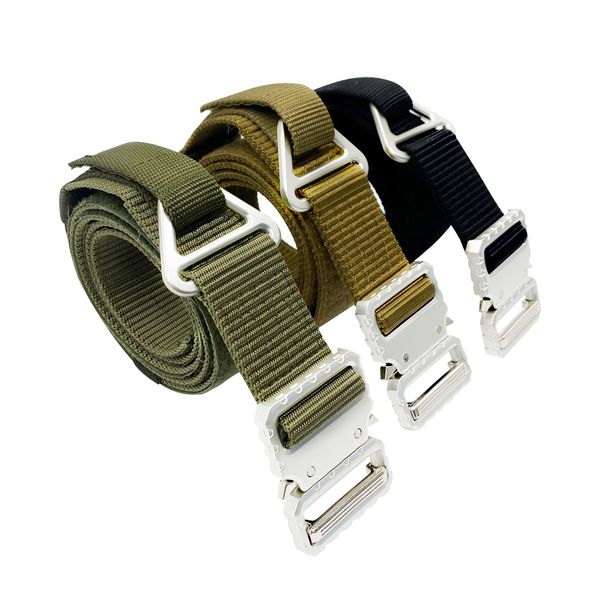 3 PCs Tactical Belt Nylon Waist Belt Quick Release Buckle Belt