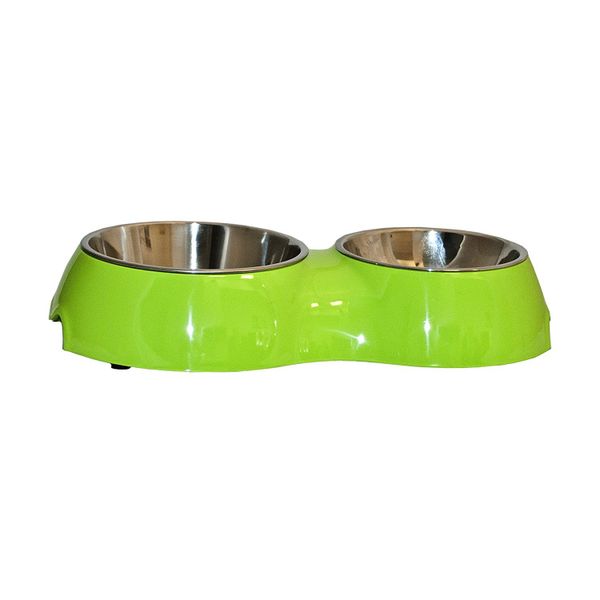 Hubbe Stainless Steel Double Pet Bowl - 12cm
