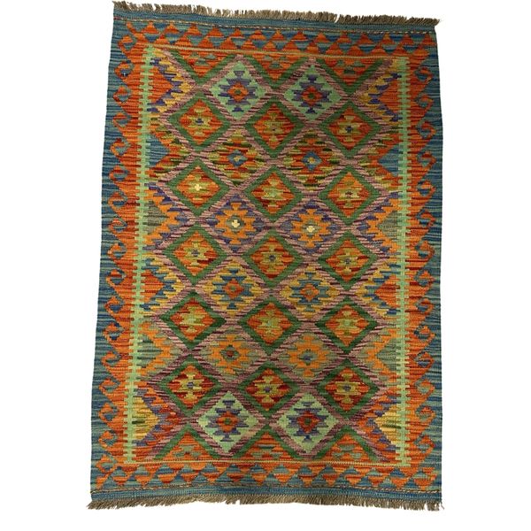 RUGS OF PERSIA 143 x 102cm Hand Woven Afghan Kilim Chobi Rug