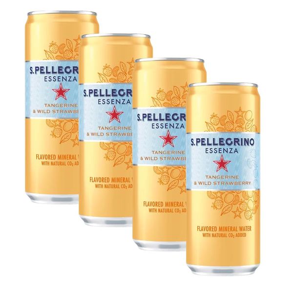 Sparkling Water | Tangerine &amp; Strawberry - 4-Pack | San Pellegrino