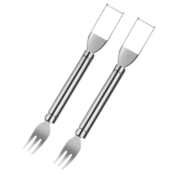Bestby - Stainless Steel Dual-Head Watermelon Fork and Cutter/Slicer - 2 Piece Set