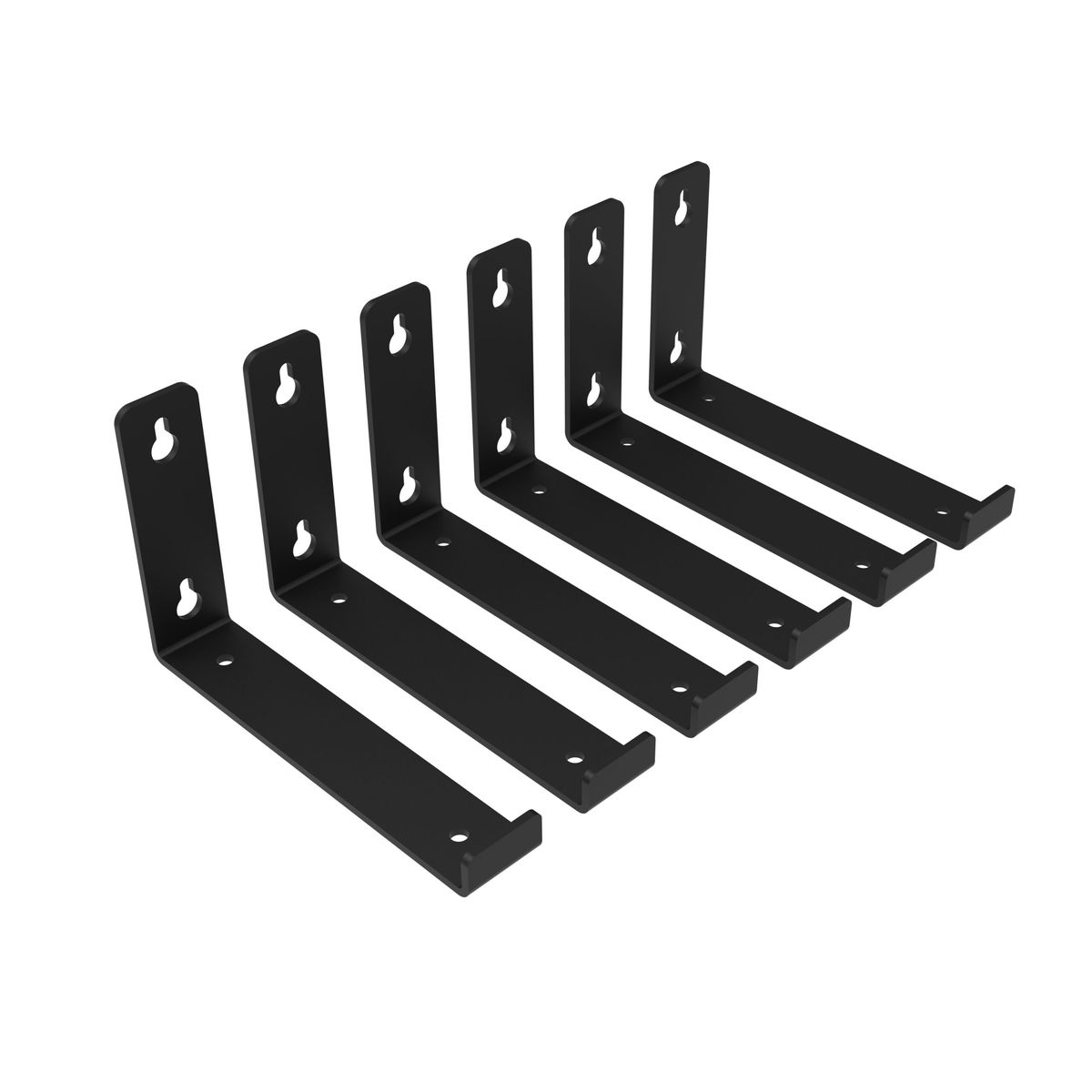 Wall Decor Floating Shelf Metal Bracket Set for Home/Office/Gym - 6-inch