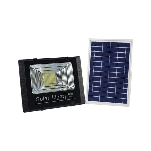 Waterproof Solar Powered Flood Light With Time Switch And Remote Control