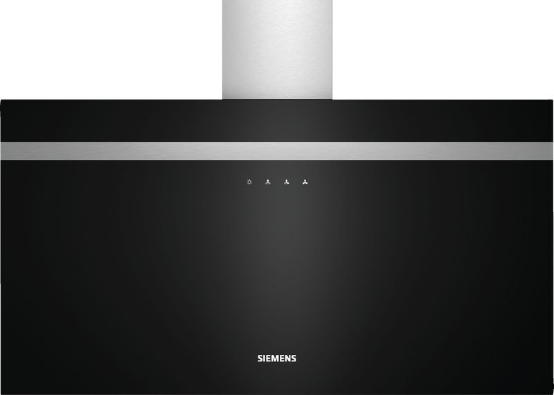 Siemens - 90cm Wall-mounted Extractor Hood - Black Painted glass