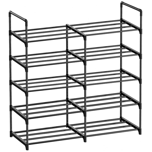 Jack Brown 5-Tier Shoe Rack Heavy Duty S/S Space Saver Organizer